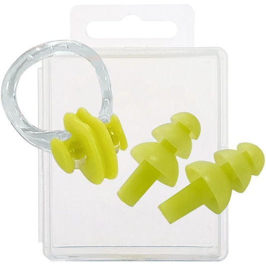 LUNETTES DE NATATION + BOUCHONS D'OREILLES + PINCE NEZ + BONNET DE NATATION