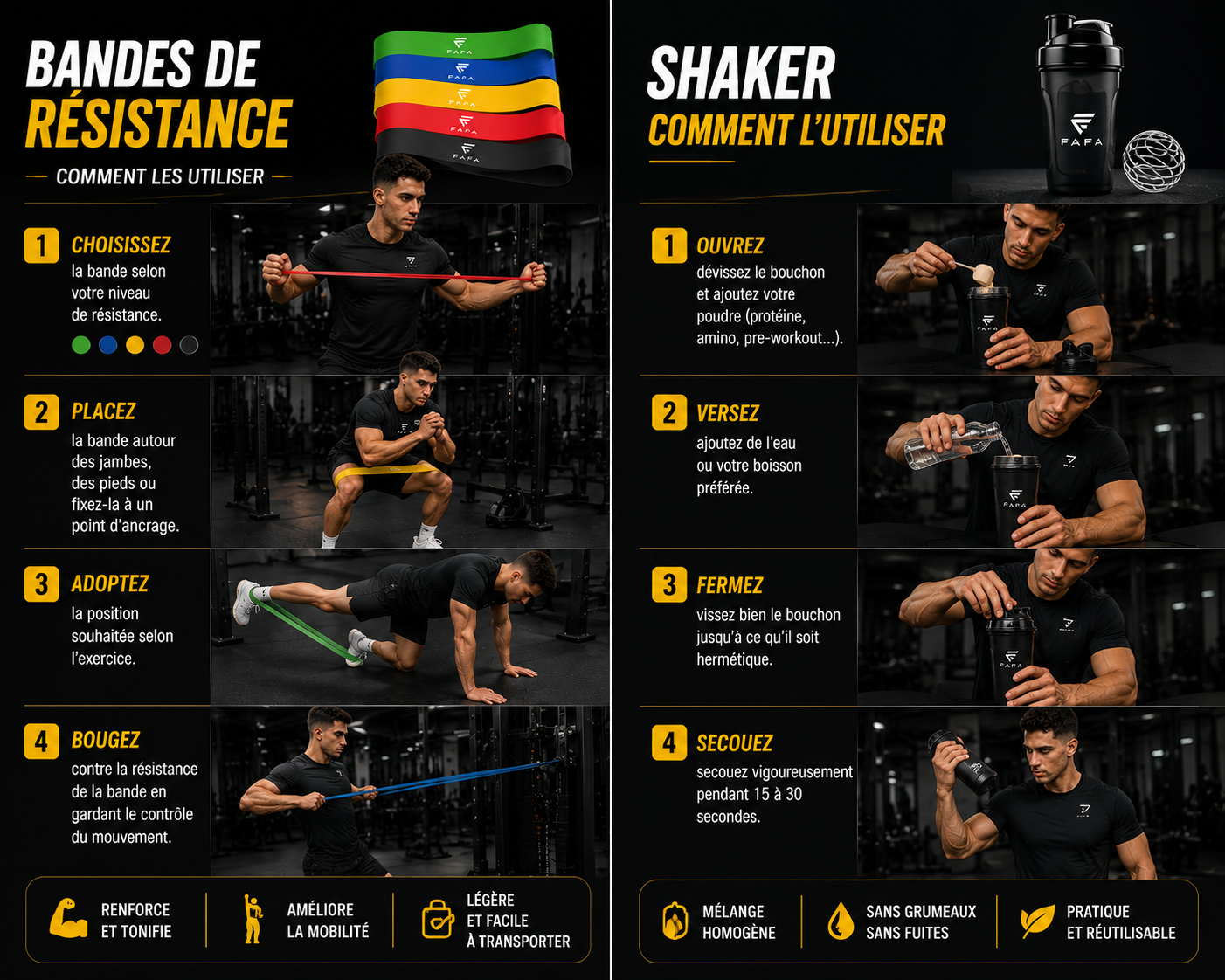 Bandes de Résistance + Shaker