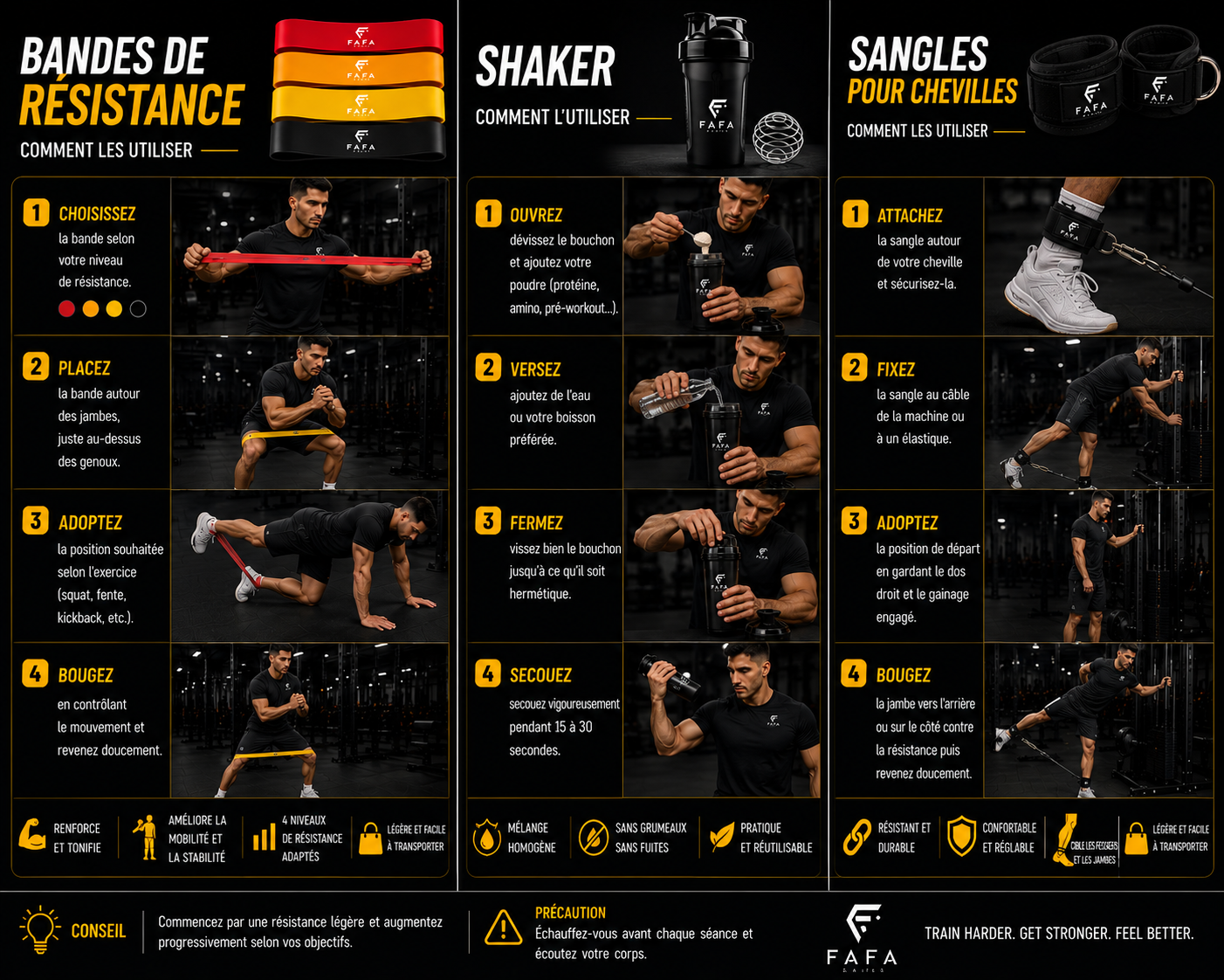 Bandes de Résistance + Shaker + Sangles