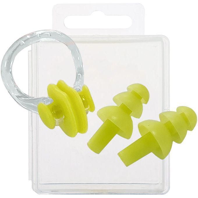 Bonnet de natation en silicone FAFA+ Pakka Bouchons d'oreilles souple + pince-nez