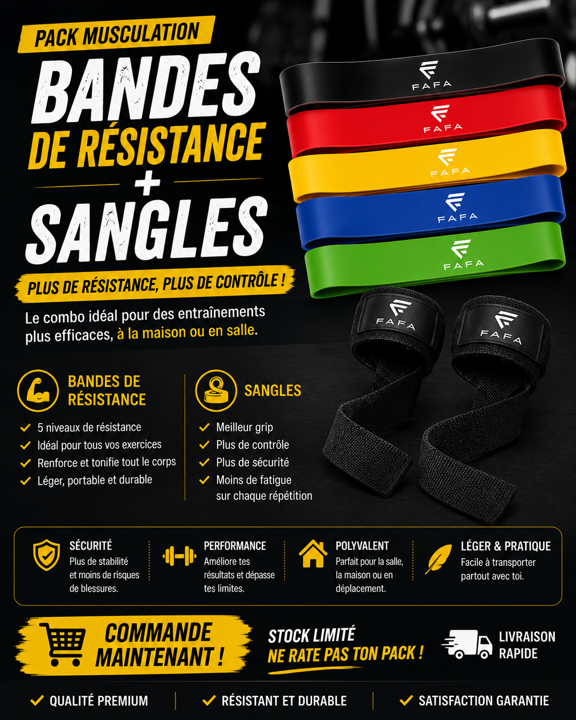 Bandes de Résistance  + Sangles