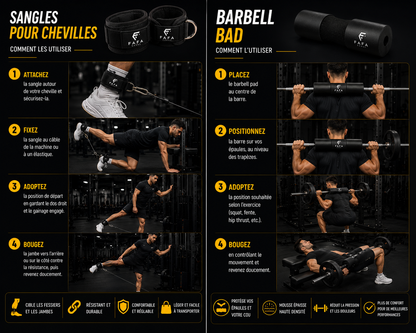 barbell bad + sangles
