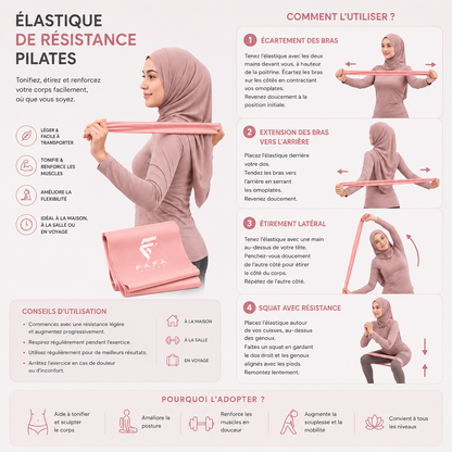 Bande de Résistance Pilates FAFA Sport – مطاط تمارين بيلاتس متعدد الإستعمال