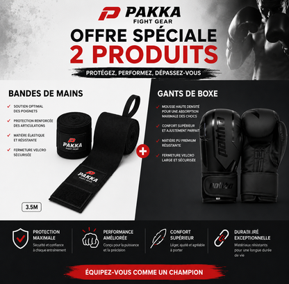 Gants de Boxe Professionnels Pakka  + Bandage de Box &amp; MMA PAKKA