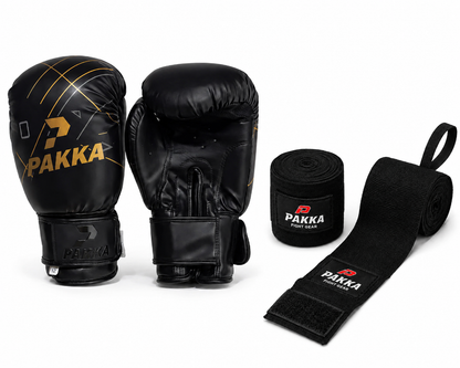 Gants de Boxe PAKKA  +  Bandage de Boxe & MMA PAKKA