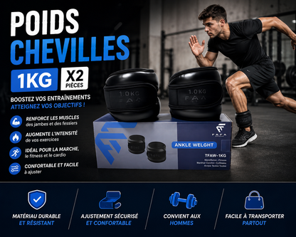 FAFA Ankle Weights – أوزان الكاحل لزيادة القوة وحرق الدهون (1KG)